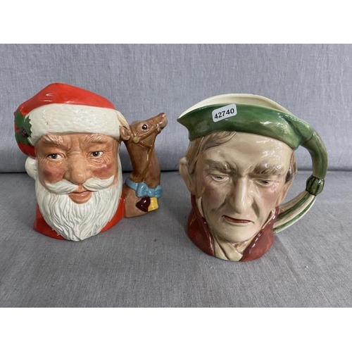 351 - Beswick 'Scrooge' Toby jug & Royal Doulton 'Santa Claus' D.6675 Toby jug