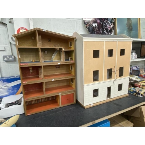 365 - 2 handmade dolls houses 100H x 85W & 100H x 75W (both as found)