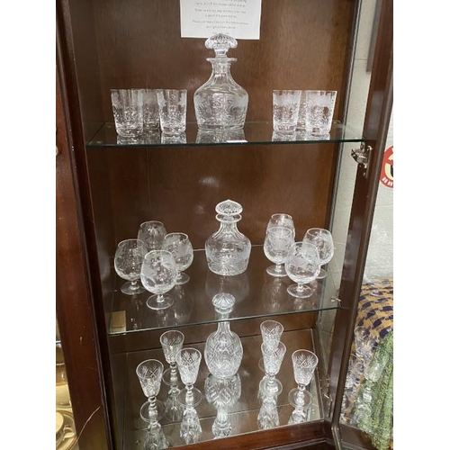 381 - 3 Royal Brierley decanters each with 6 matching glasses