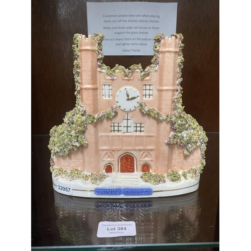 384 - Victorian Staffordshire flatback - model of Trinity College, Cambridge 20H