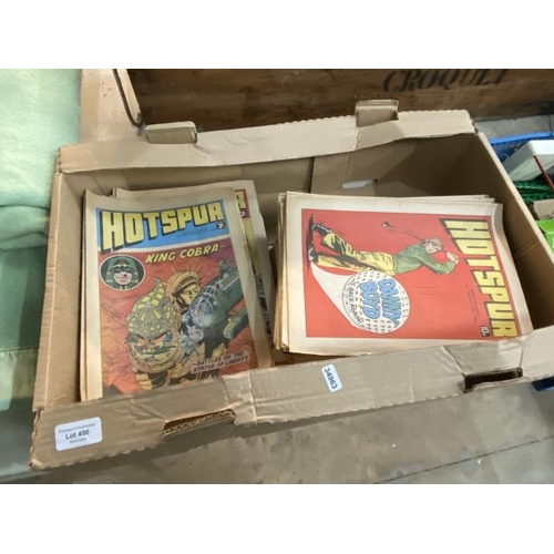 400 - Box of 'Hotspur' 1970's/ 80's comics