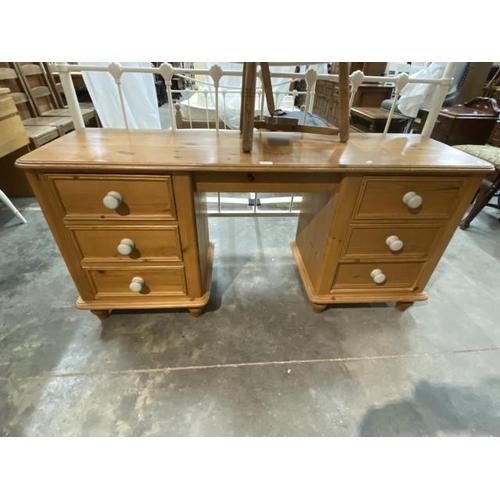 71 - Pine 6 drawer dressing table 72H 150W 46D