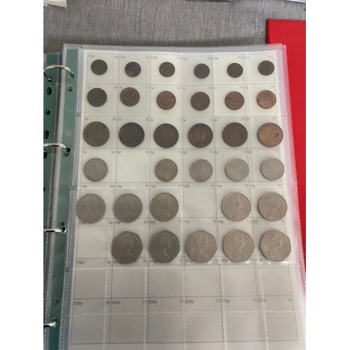 469 - 3 albums of Uk coins including 50p Olympic full set, £2 coins, £1 coins etc