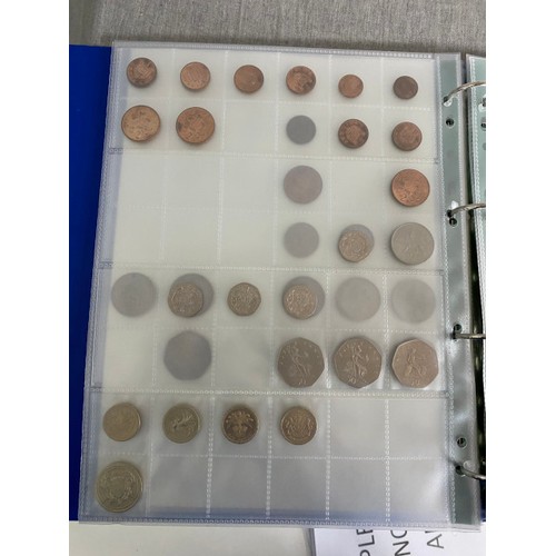 469 - 3 albums of Uk coins including 50p Olympic full set, £2 coins, £1 coins etc