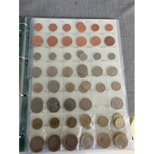 469 - 3 albums of Uk coins including 50p Olympic full set, £2 coins, £1 coins etc