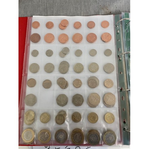 469 - 3 albums of Uk coins including 50p Olympic full set, £2 coins, £1 coins etc