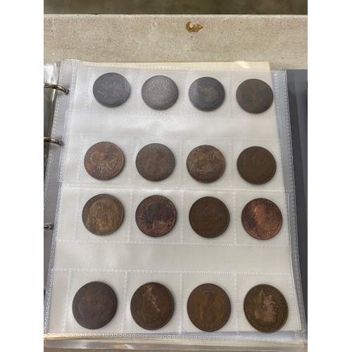 468 - 5 albums of assorted Uk coins including Crowns, silver half Crowns, half pennies, pennies, 10p, 5p e... 