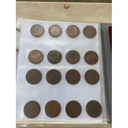 468 - 5 albums of assorted Uk coins including Crowns, silver half Crowns, half pennies, pennies, 10p, 5p e... 