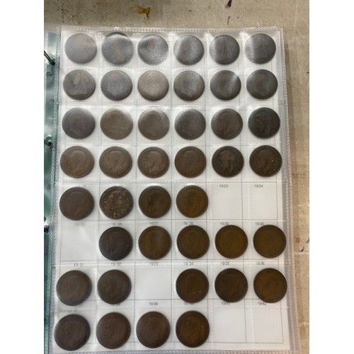 468 - 5 albums of assorted Uk coins including Crowns, silver half Crowns, half pennies, pennies, 10p, 5p e... 