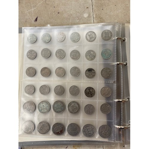 468 - 5 albums of assorted Uk coins including Crowns, silver half Crowns, half pennies, pennies, 10p, 5p e... 