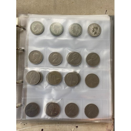 468 - 5 albums of assorted Uk coins including Crowns, silver half Crowns, half pennies, pennies, 10p, 5p e... 