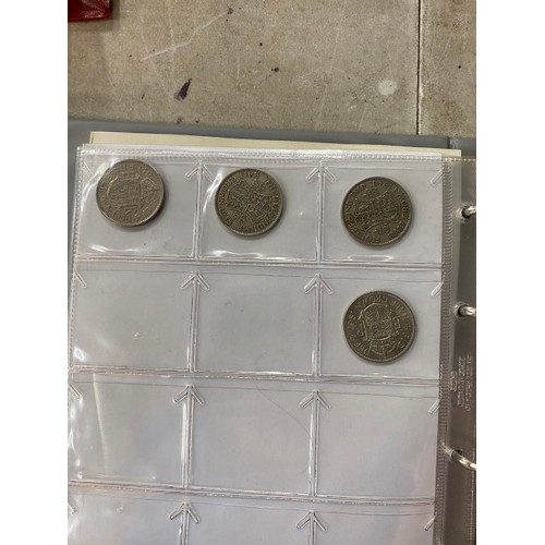 468 - 5 albums of assorted Uk coins including Crowns, silver half Crowns, half pennies, pennies, 10p, 5p e... 