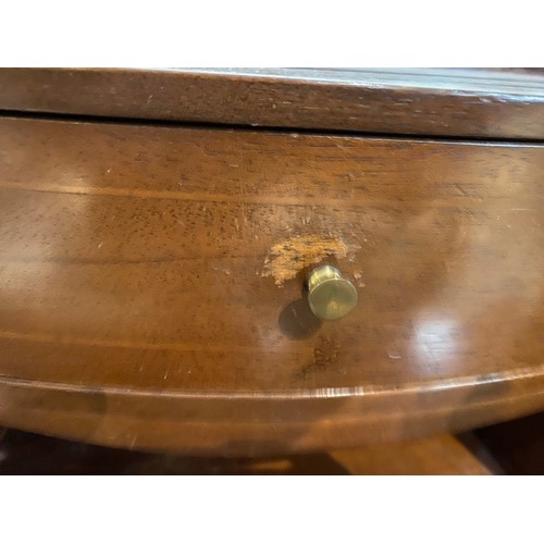 97 - Mahogany ladies writing desk with one key 103H 84W 45D and a Victorian mahogany balloon back chair