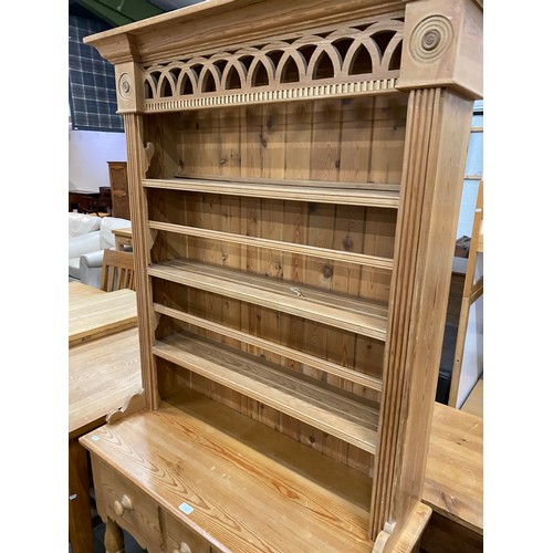 53 - Pine kitchen dresser 202H 102W 44D