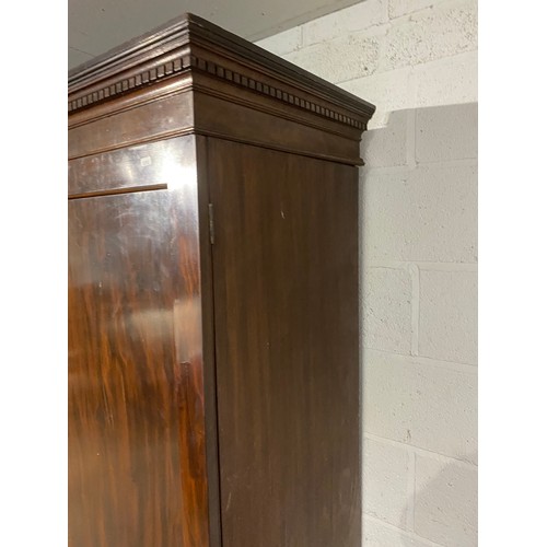 110 - Georgian mahogany linen press 205H 130W 58D