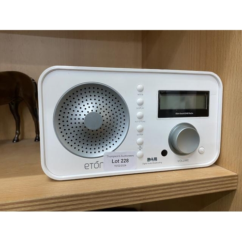 228 - Eton sound 102 DAB radio with remote & mains lead