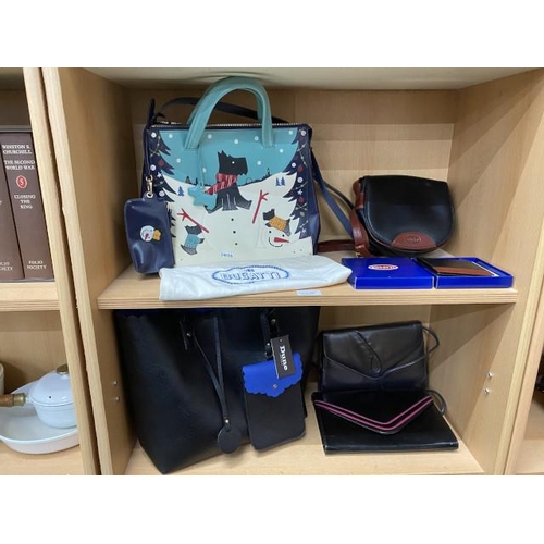 229 - Radley 'Snowdays' leather bag, Dune handbag (new with tag), Bugatti leather handbag & card case etc.