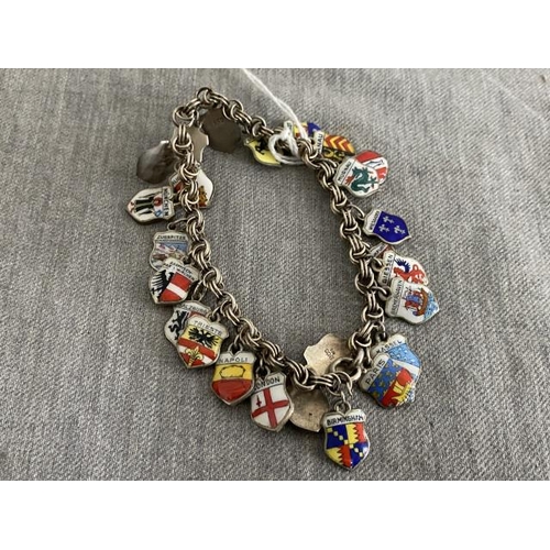 268 - 830 grade silver charm bracelet