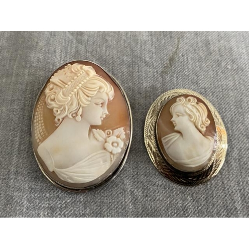 278 - Two silver cameo brooches