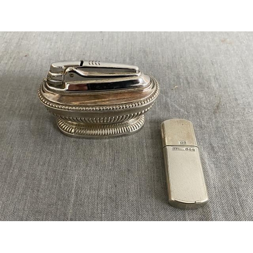 290 - John Bull & Co Ltd, London silver lighter & Ronson table lighter