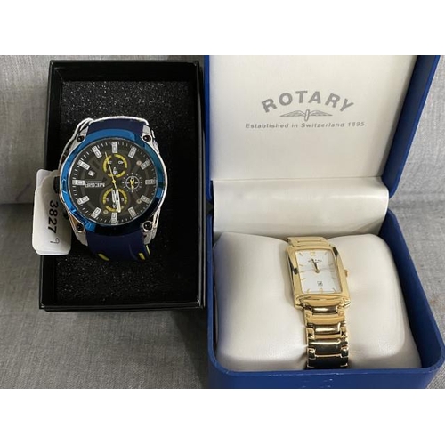 303 - Megir chronograph gentleman’s sports watch & a Rotary gentleman’s dress watch