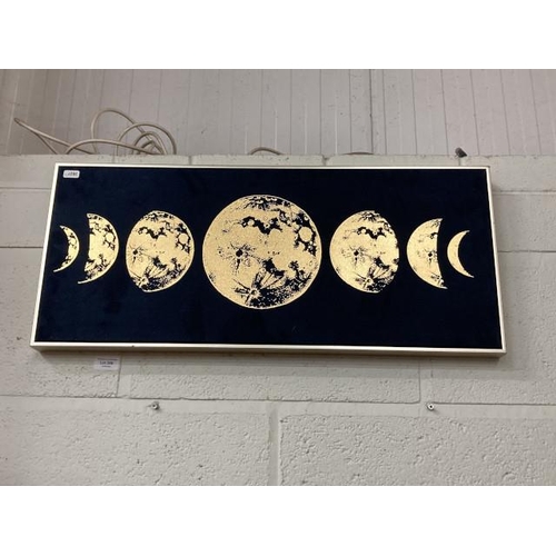 309 - Moon Phase art print on suede material 70x30cm