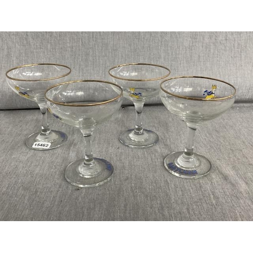 316 - Set of 4 Babycham glasses