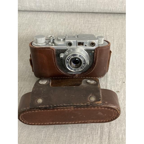 318 - Cased Fed 1 Soviet rangefinder film camera 50mm