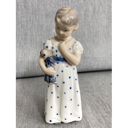 321 - Royal Copenhagen 'Standing girl with doll' 3539 figurine 14.5H