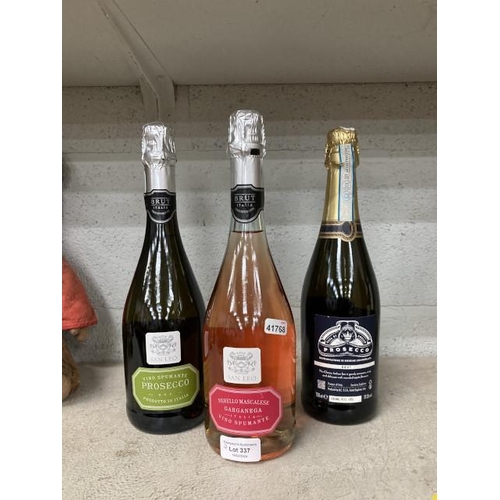 337 - San Leo Vino Spumante prosecco 75cl, Casa Di Amello prosecco 750ml & San Leo Nerello Mascalese Garga... 