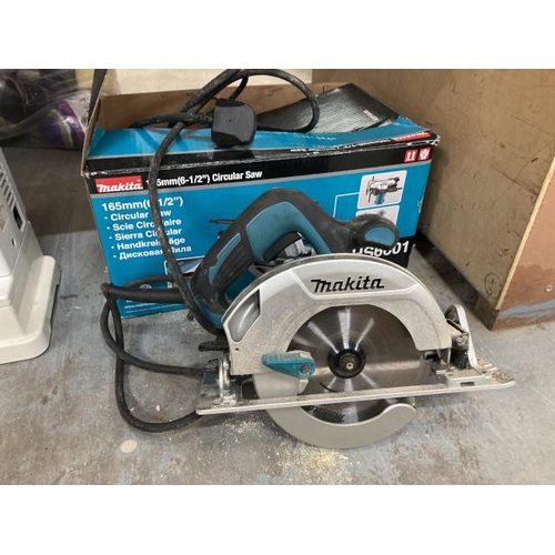 424 - Boxed Makita 165mm circular saw HS6601