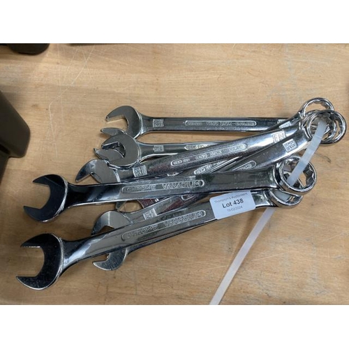 438 - 10 King Dick CSM series metric combination spanner’s 16mm-25mm (as new condition)