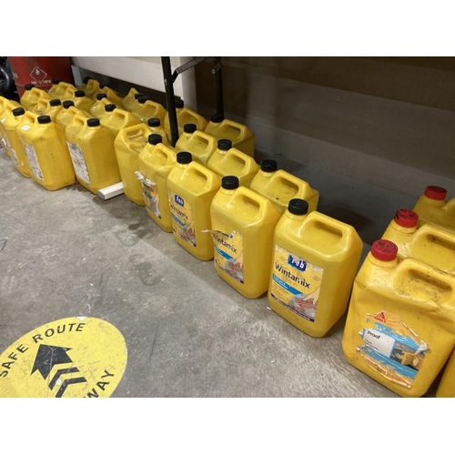 456 - 25 5L containers Feb Wintamix Frostproofer & Morater Plasticiser, 3 5L containers Sika Proof liquid ... 