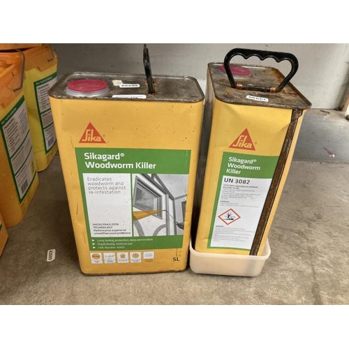 458 - 2 5L cans Sika Wooderworm Killer (one can has leak)