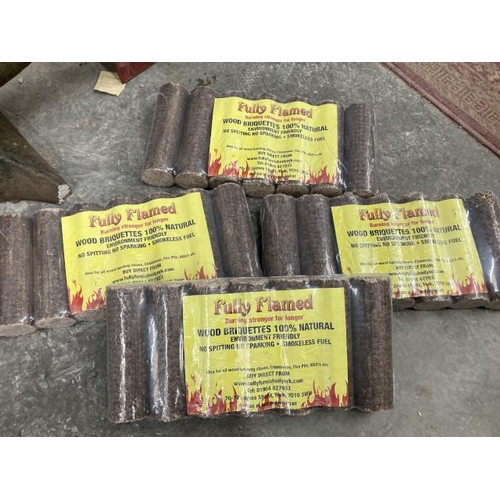 465 - 4 bags of 100% natural briquettes with certificate of analysis results