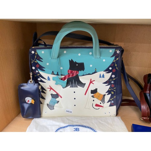 229 - Radley 'Snowdays' leather bag, Dune handbag (new with tag), Bugatti leather handbag & card case etc.