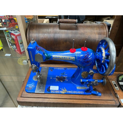 396 - 2 cased manual Singer sewing machines (11748724 & 83052502059250) & cased manual Avenue sewing machi... 