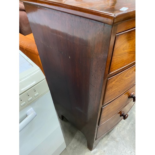 50 - Georgian mahogany 2 over 3 chest of drawers 102H 104W 53D