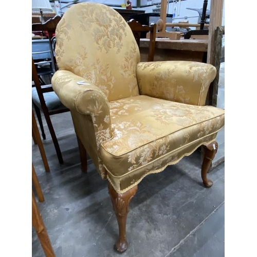 181 - Victorian upholstered ladies chair 74W