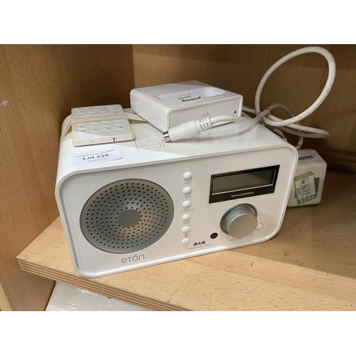 239 - Eton sound 102 DAB radio with mains lead, remote etc.