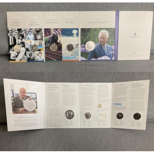 252 - Royal Mint 2023 UK BU commemorative coin set