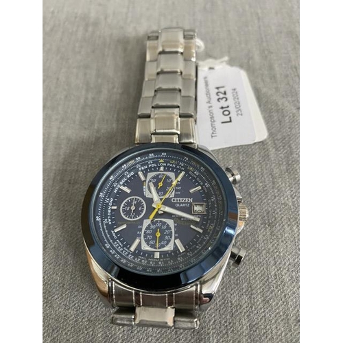 321 - Citizen world chronograph WR200 Blue Angles watch