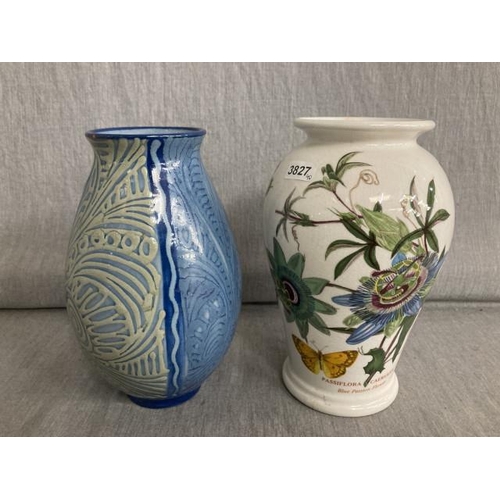 335 - Portmeirion vase & a studio pottery vase