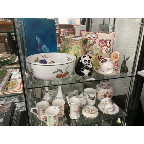 339 - Royal Worcester 'Evesham Vale' fruit bowl, Border Fine Arts jug, Wade Panda money bank, 3 Cath Kidst... 