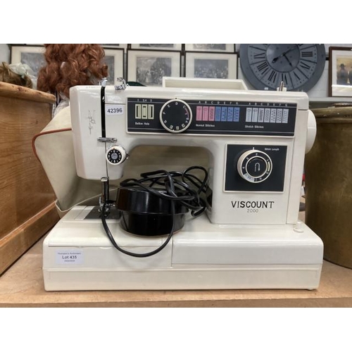 435 - Viscount 2000 electric sewing machine with foot pedal & mains lead