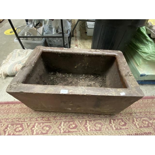 168 - Salt glazed trough 34H 75W 45D