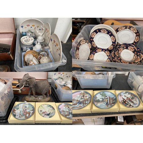 316 - 5 boxed Imperial Jingdezhen porcelain plates, box of collectables including 3 Royal Stafford ‘Radio’... 