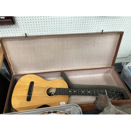 317 - Georgian guitar with hard travel case