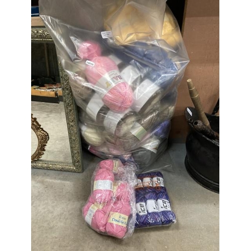 410 - Large bag of wool inc. Ice Yarns, Robin, Jamieson's, Patons, Bin Ends, James C. Brett etc.