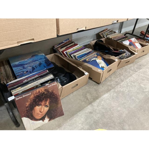 441 - 5 boxes of LPs, 45s and 78s including Barbara Dickson, The Stylistics, Barbara Streisand, Peters & L... 